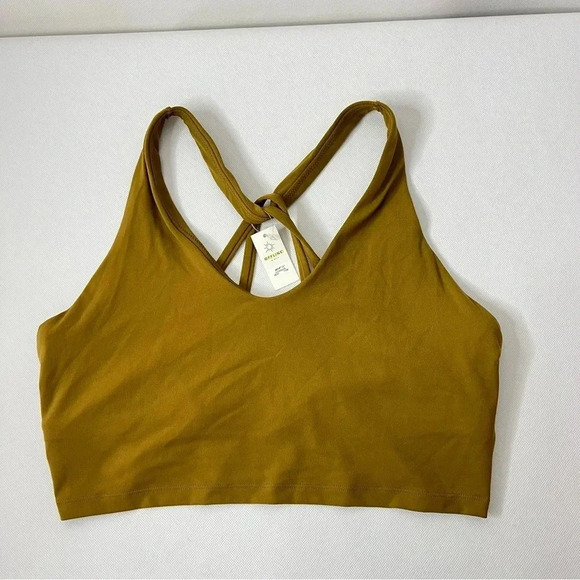 Offline By Aerie Real Me Recharge Least Support Long Line Top Size XL Brown - Picture 4 of 8